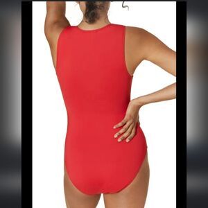 FOREVER 21 RED PLU SIZE ONE PIECE SWIMSUITS